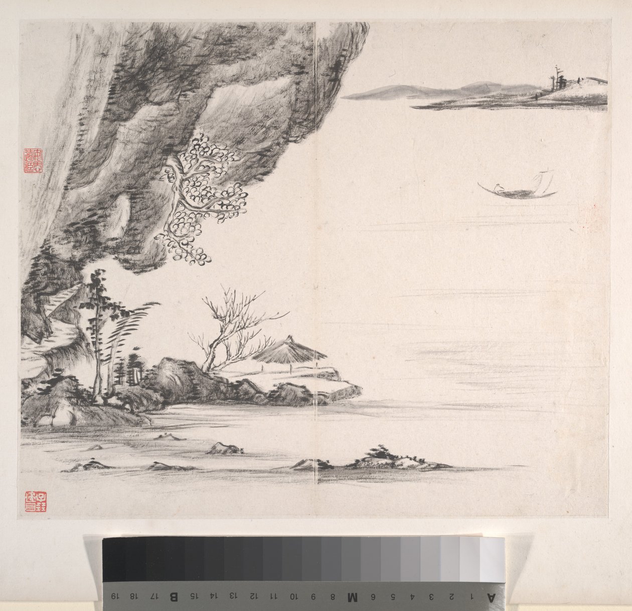 风景，1814 年（画册共八页；纸本墨水） 作者 