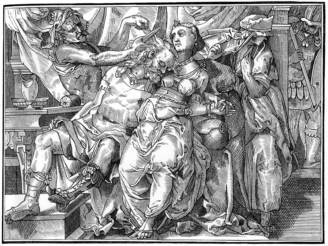 Samson and Delilah，1574年，1849年。 作者 比森和科塔德