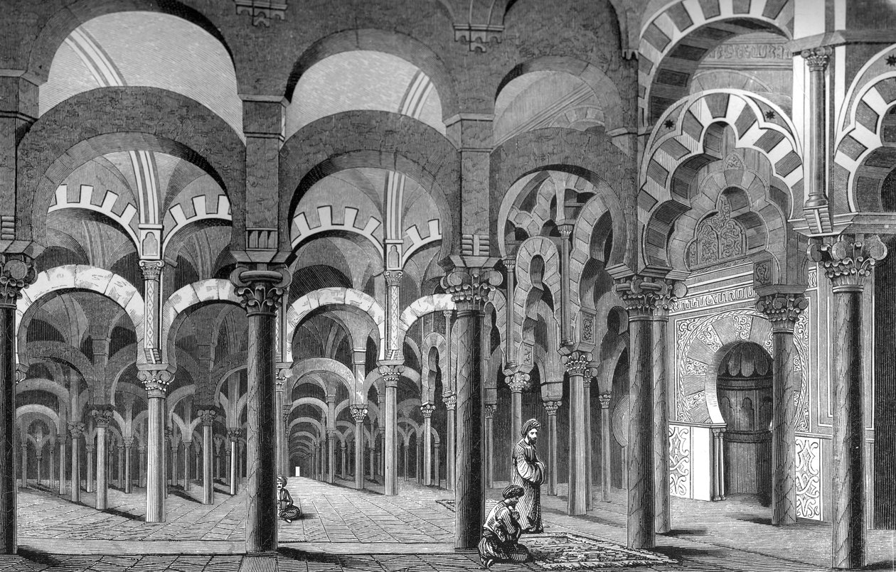 1849年在西班牙科尔多瓦举行的梅斯基塔（Mezquita）。 作者 比森和科塔德