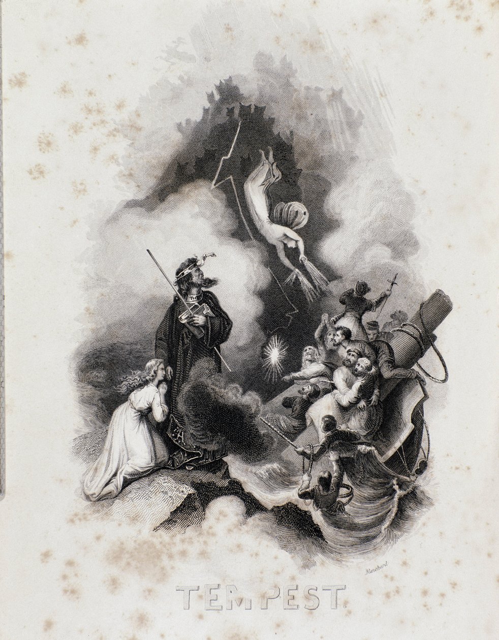 Blanchard engraving for the first act of William Shakespeare
