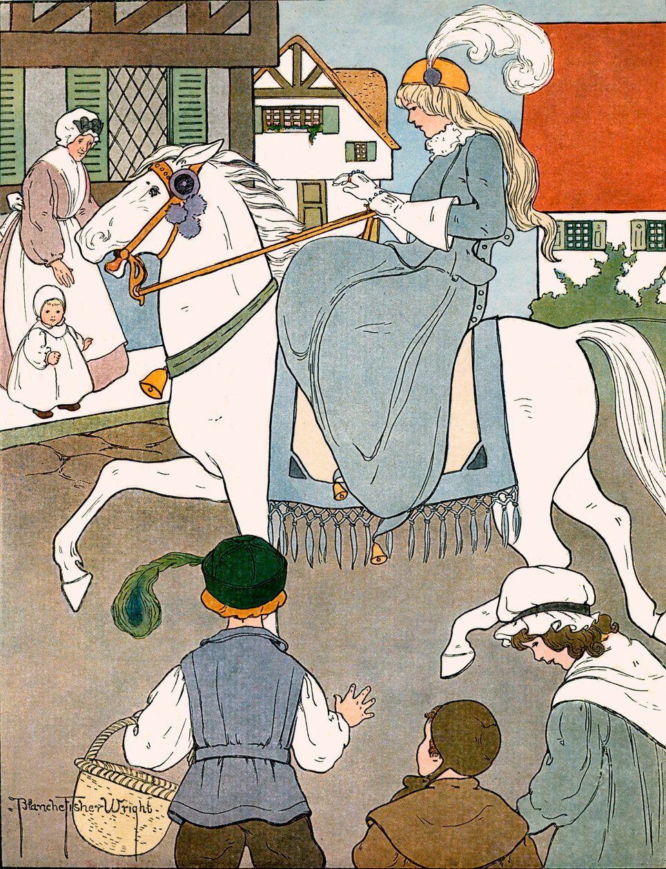 Banbury Cross，由Blanche Fisher Wright演示 作者 布兰奇·费希尔·赖特