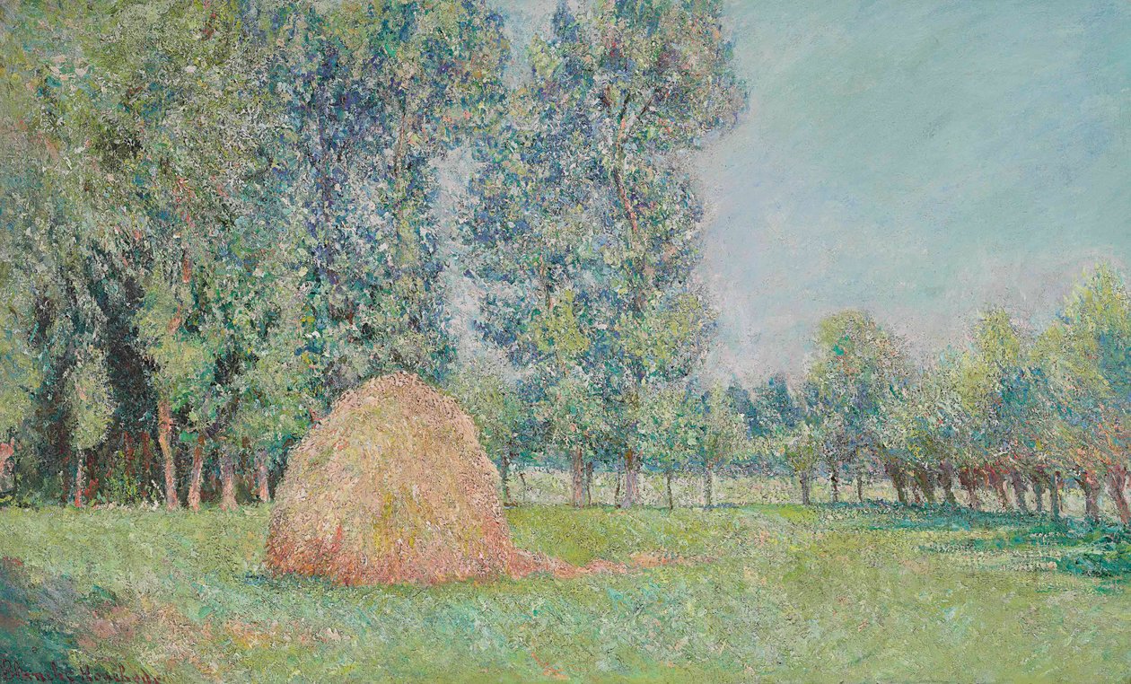 法语: La meule, Plaines des Ajoux, Giverny 作者 布兰奇·霍斯德德·莫奈
