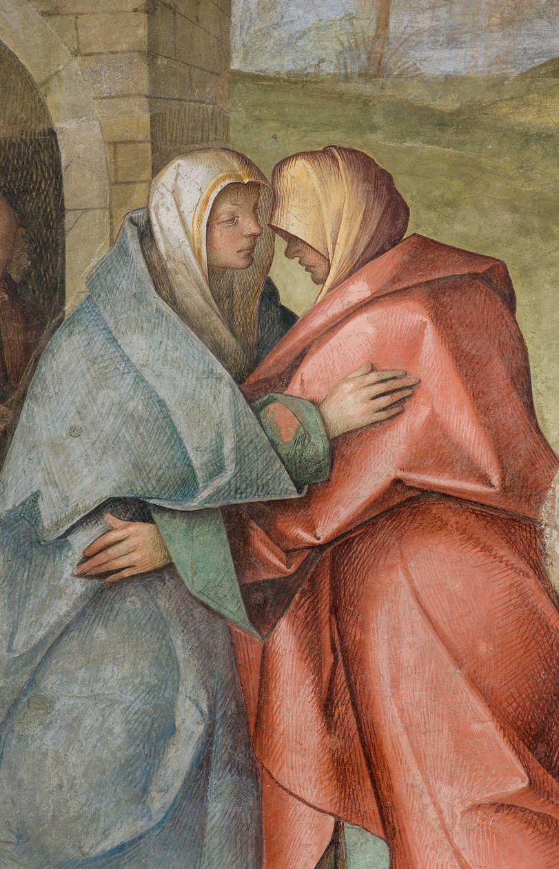 中央大殿，北侧第三跨度，探视，Boccaccio Boccaccino 1516-17，细节 作者 Boccaccio Boccaccino