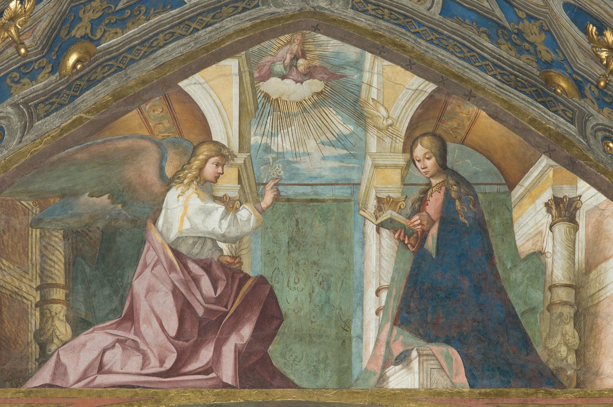 女高音，薄伽丘Boccaccino，报喜1506-07 作者 Boccaccio Boccaccino