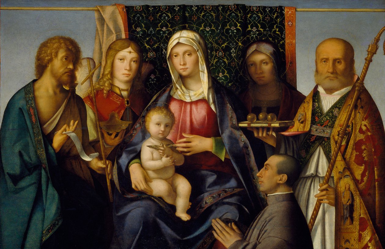 圣母子与捐助者的圣母子，1505-1515年 作者 Boccaccio Boccaccino