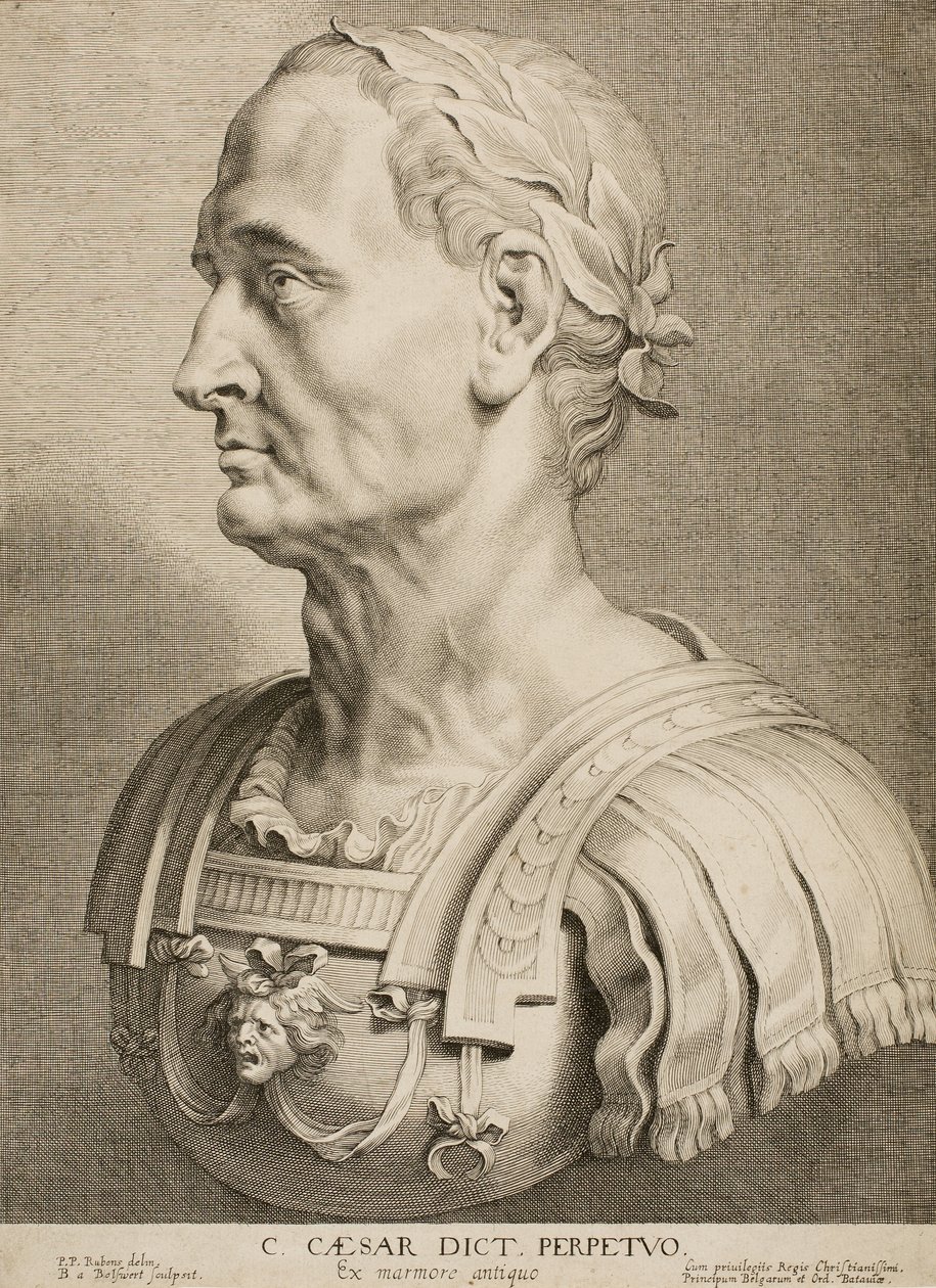 朱利叶斯·凯撒（Julius Caesar），永久独裁者，来自十二个著名的希腊和罗马男人，约1633年 作者 Boetius Adams Bolswert