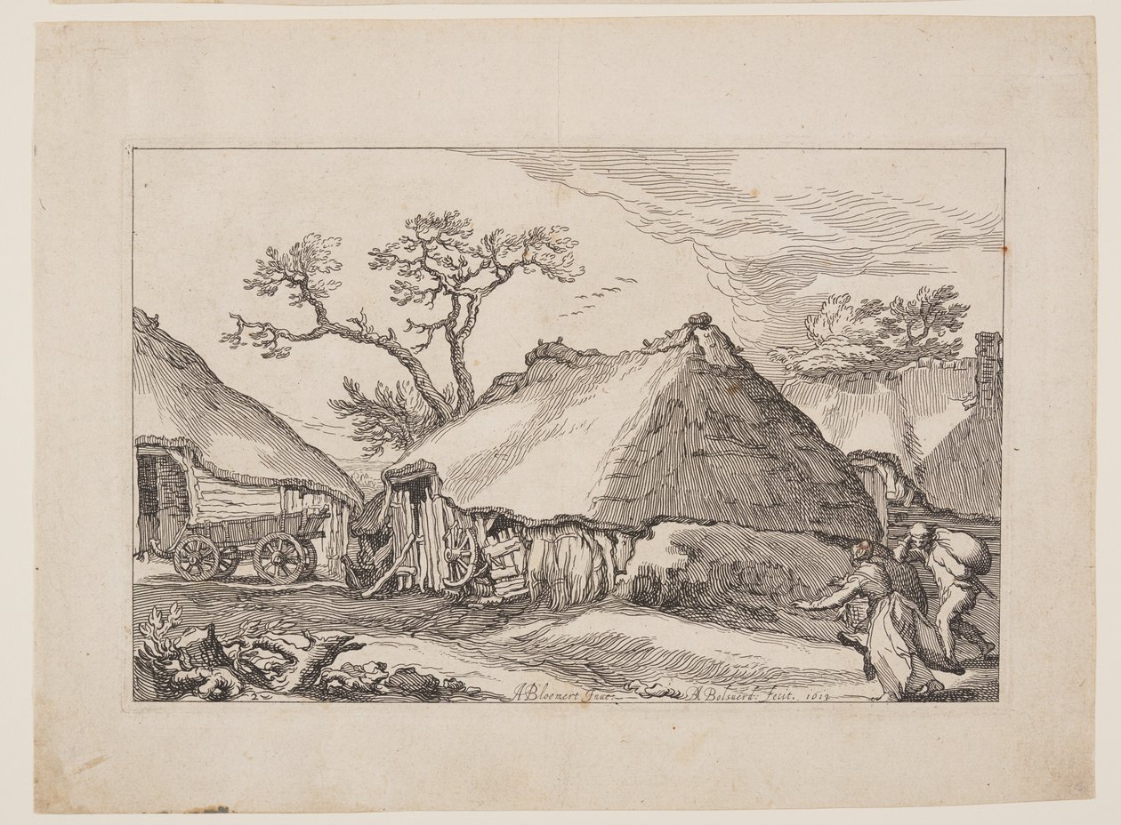 插图 2，选自《有农舍的风景画 作者 Boetius Adams Bolswert