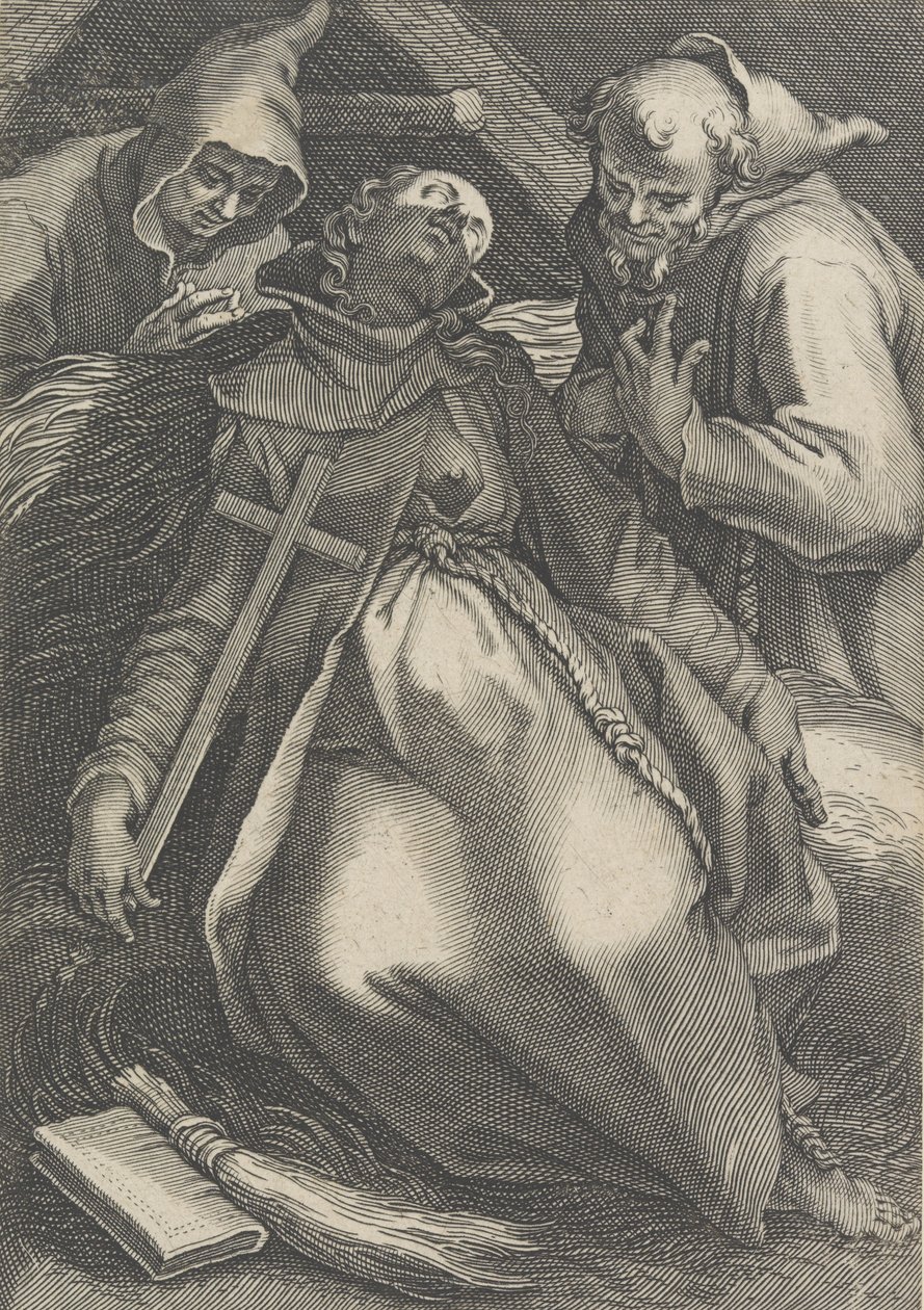 Sancta Euphrolyna，来自女隐士系列，1600-1633年 作者 Boetius Adams Bolswert