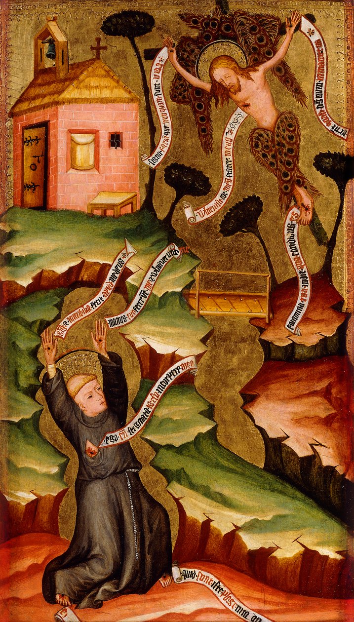 圣弗朗西斯（St Francis）接受柱头，约1400年 作者 波希米亚派