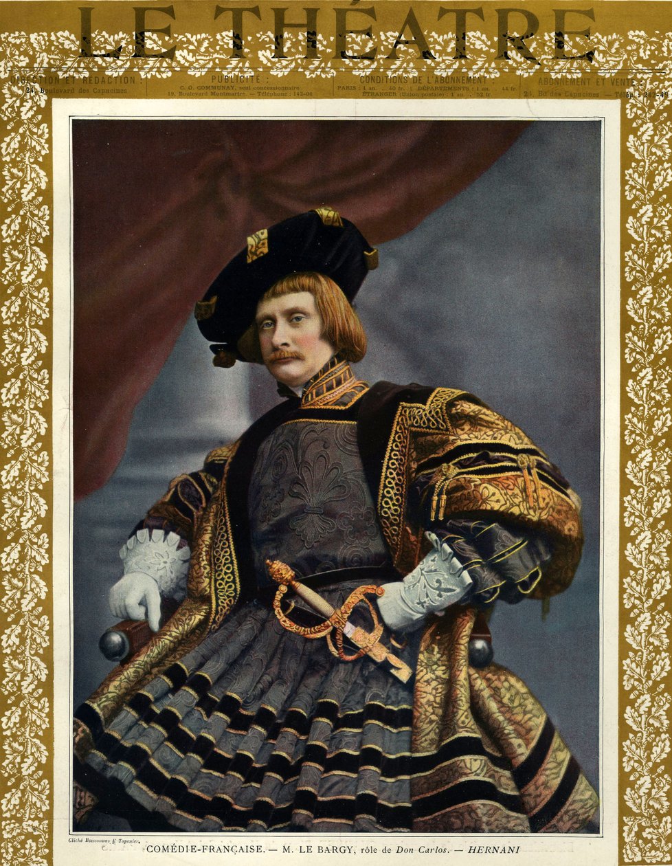 查尔斯·勒·巴吉 (Charles le Bargy) 饰演唐·卡洛斯 (Don Carlos)，《Le Theatre》杂志封面 作者 Boissonnas & Taponier（之后）