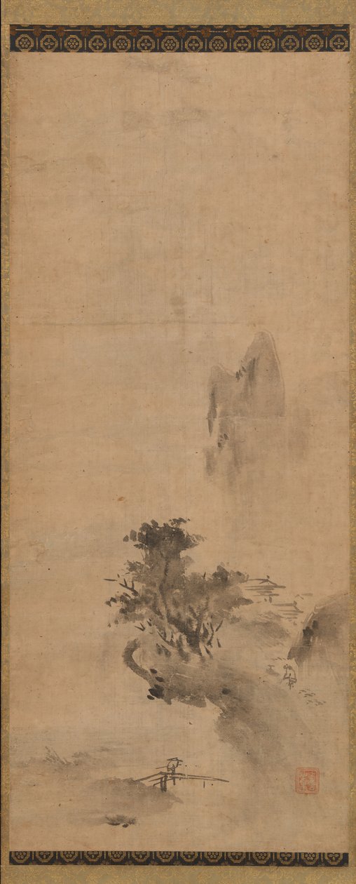 泼墨山水，16世纪初。 作者 书书书书
