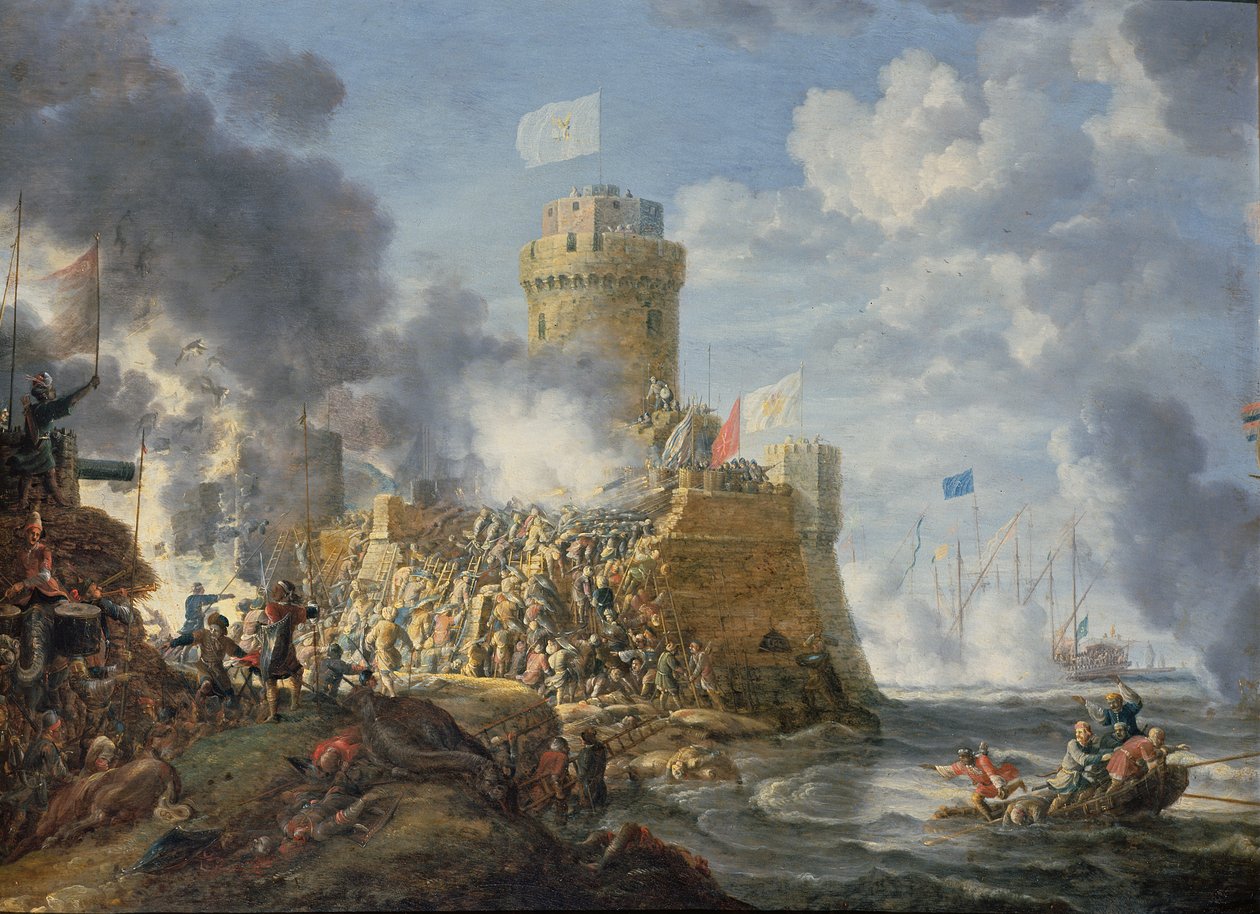 土耳其人在1641年袭击海港 作者 Bonaventura Peeters