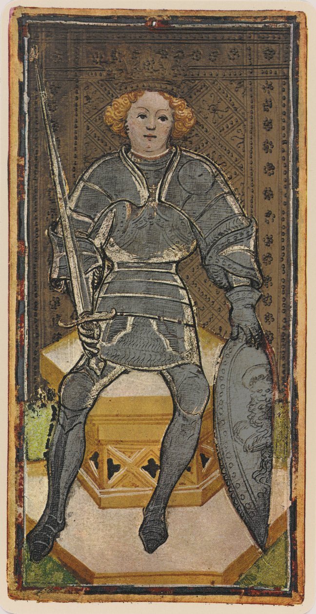 剑之王，来自&39;Visconti&39;牌组的塔罗牌的传真，1441-47 作者 博尼法西奥·本博