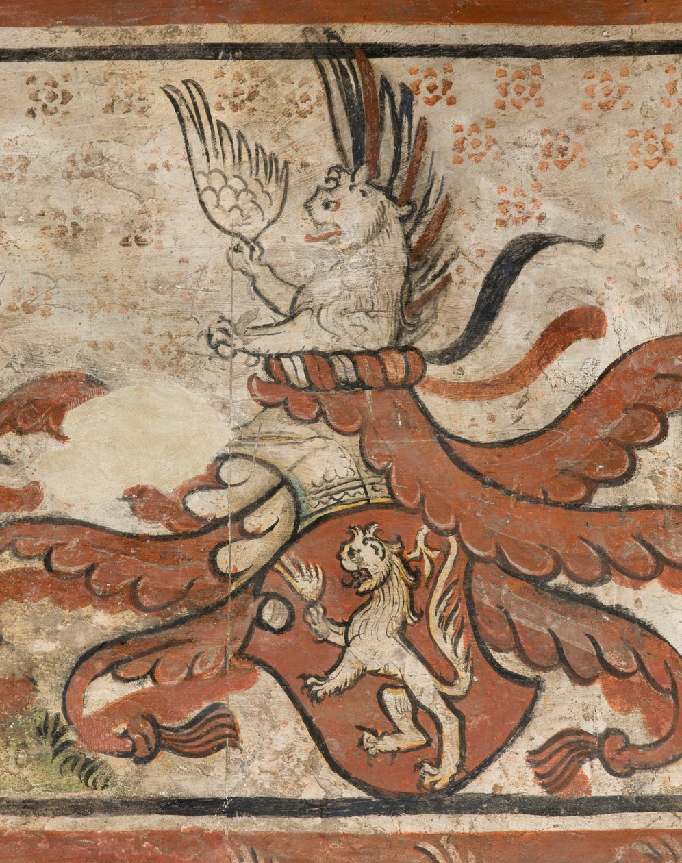 北廊，圣米迦勒祭坛，祭坛后面是博尼法西奥-贝姆博的壁画，歌剧院家族翼的徽章 作者 博尼法西奥·本博