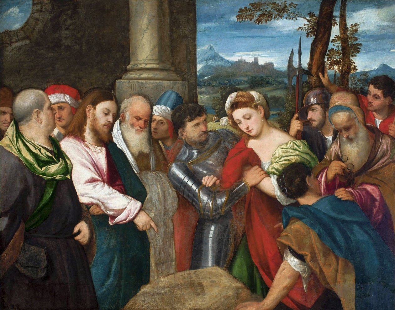 基督与通奸的女人 作者 Bonifazio Veronese