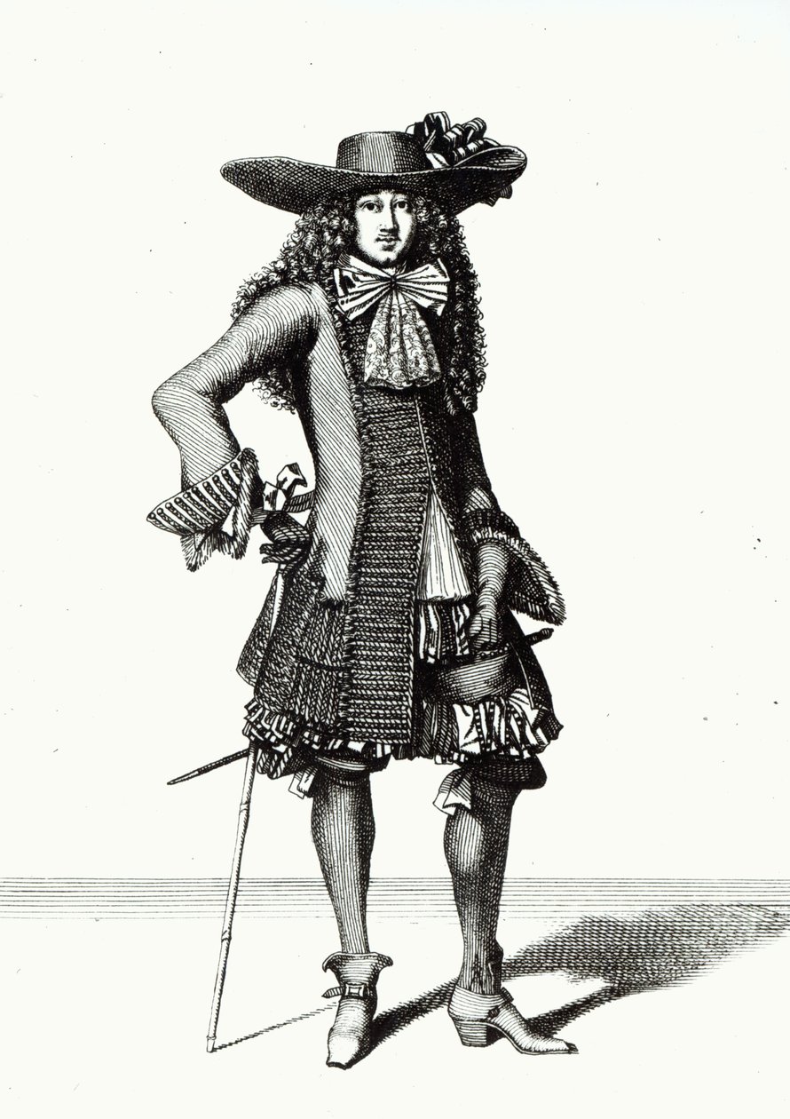 夏日剑裙，1675（bw print） 作者 尼古拉斯·波纳特（Nicolas Bonnart）