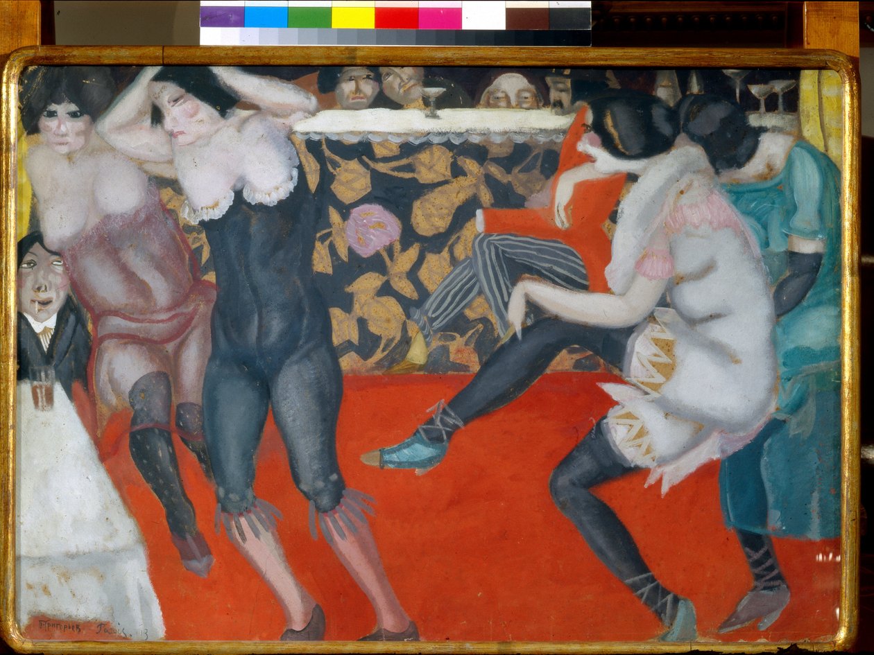 Au cabaret - 画家 Boris Dmitryevich Grigoriev（1886-1939 年）布面油画（61x80 厘米） 作者 鲍里斯·德米特里耶维奇·格里戈里耶夫
