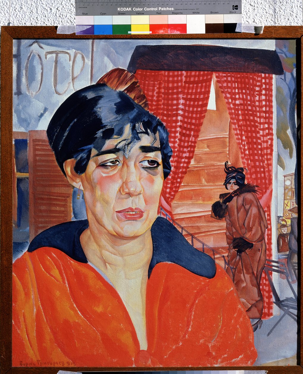 巴黎的门房（Concierge in Paris）。Boris Dmitryevich Grigoriev（1886-1939 年）的作品，纸上水彩和水粉画 作者 鲍里斯·德米特里耶维奇·格里戈里耶夫