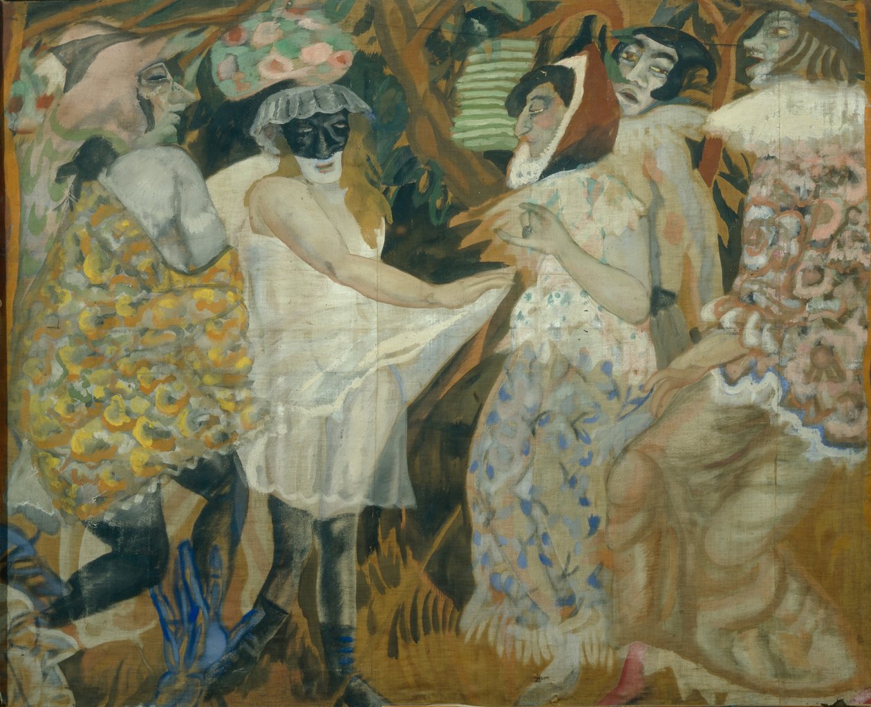 化妆舞会，1913-1914年 作者 鲍里斯·德米特里耶维奇·格里戈里耶夫