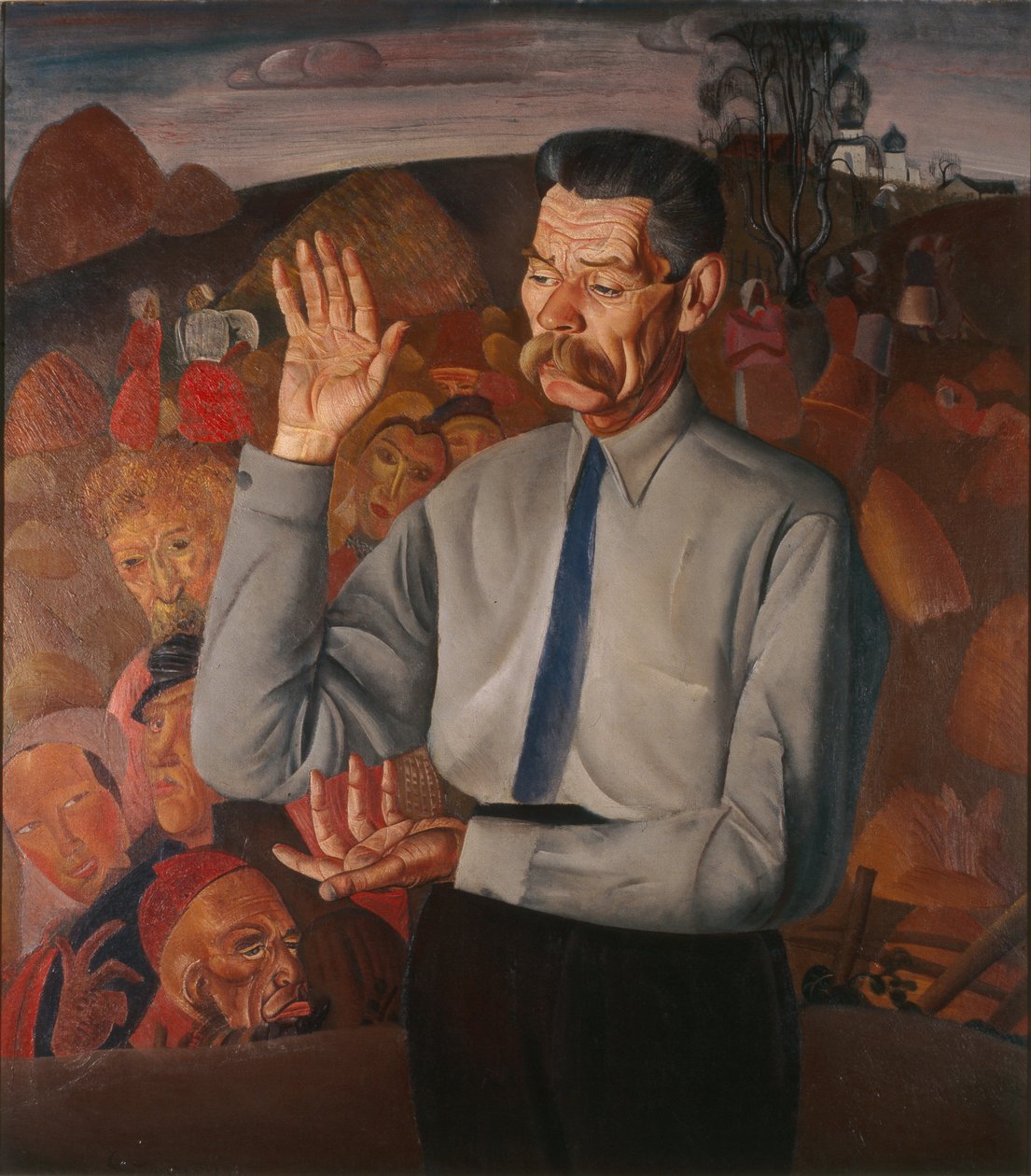 作者肖像马克西姆·高尔基（Maxim Gorky）1868-1939，1926年 作者 鲍里斯·德米特里耶维奇·格里戈里耶夫