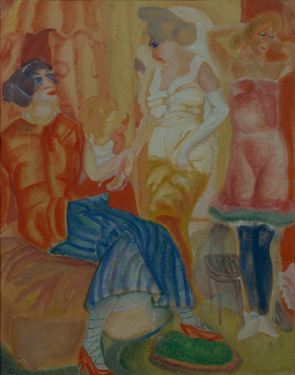 女子，1916年 作者 鲍里斯·德米特里耶维奇·格里戈里耶夫