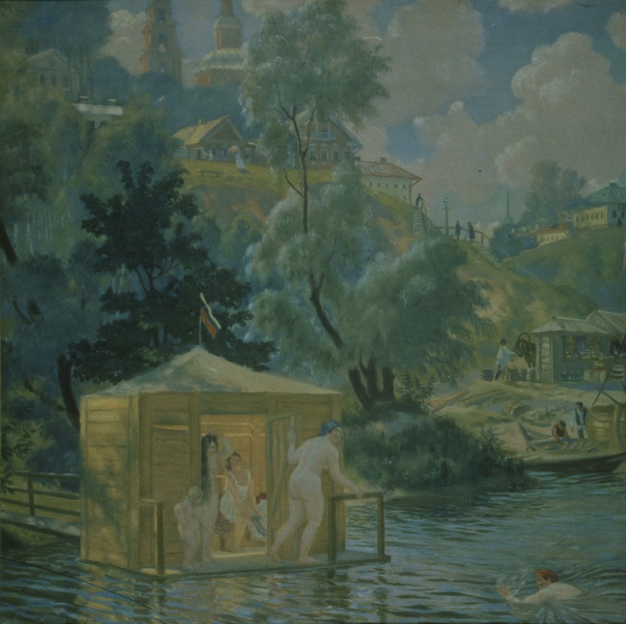 泳客，1921年 作者 鲍里斯·米哈伊洛维奇·库斯托季耶夫