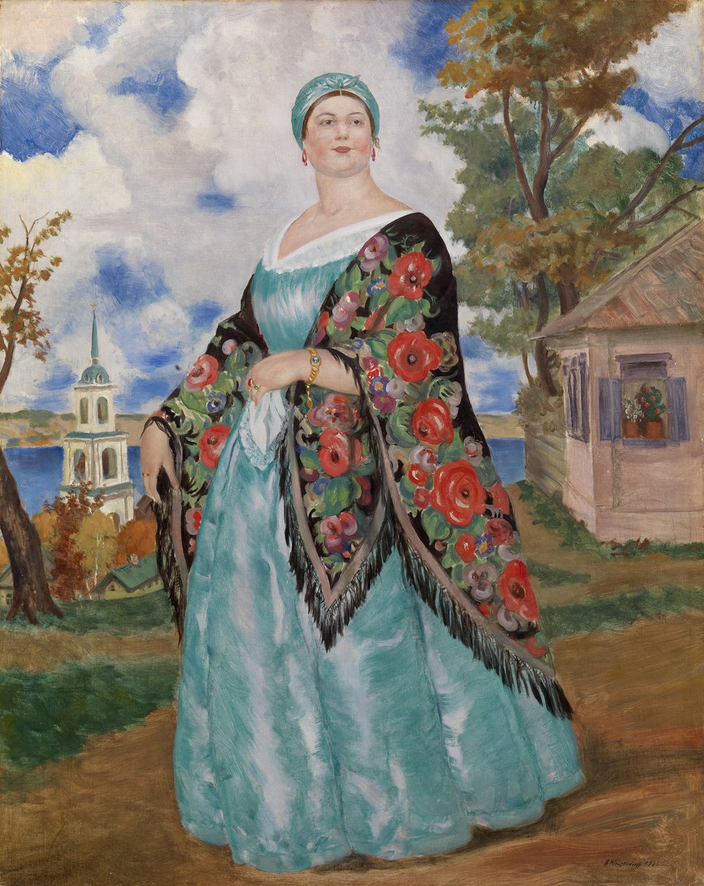 商人妻子，1923年 作者 鲍里斯·米哈伊洛维奇·库斯托季耶夫