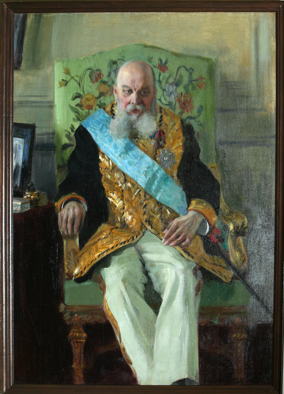 德米特里·马蒂诺维奇·索尔斯基伯爵的肖像1833-1910年，1908年 作者 鲍里斯·米哈伊洛维奇·库斯托季耶夫