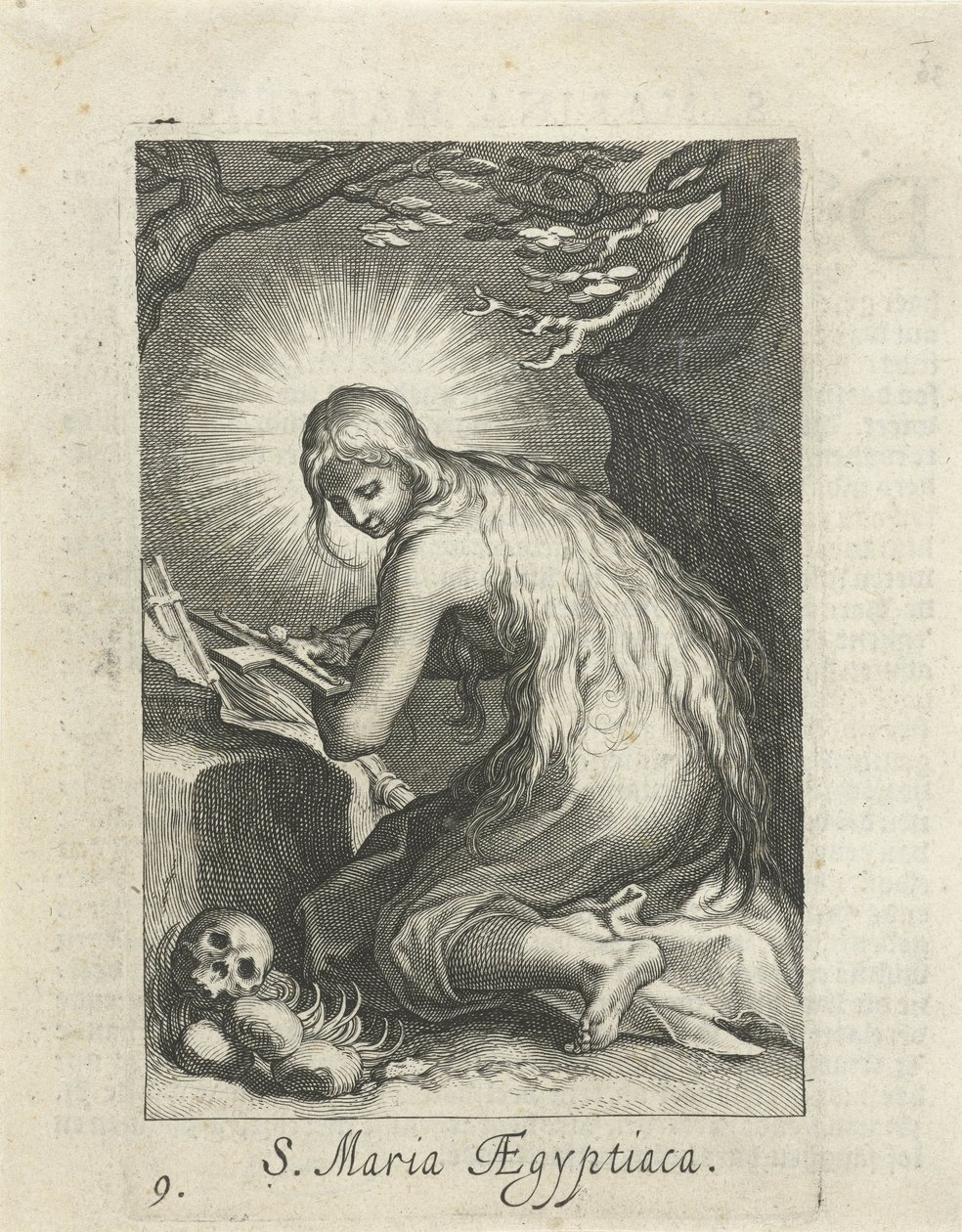 埃及圣母玛利亚作为隐士 S. Maria Aegyptiaca（物体上的标题） 隐士（系列名） Sacra Eremus Ascetriarum（系列标题） 作者 博埃蒂乌斯·亚当斯。 bol值