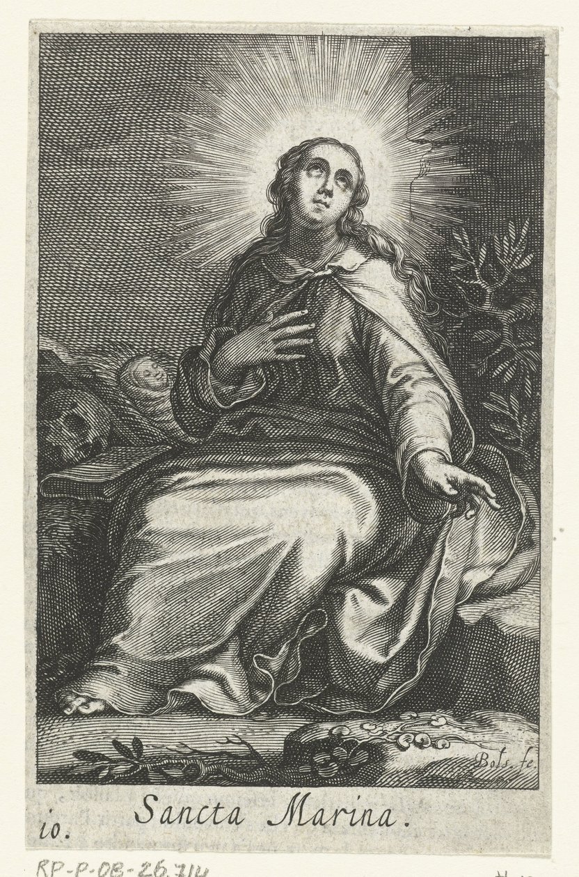 亚历山大的圣玛丽娜作为隐士 Sancta Marina（物体上的标题） 隐士（系列名） Sacra Eremus Ascetriarum（系列标题） 作者 博埃蒂乌斯·亚当斯。 bol值