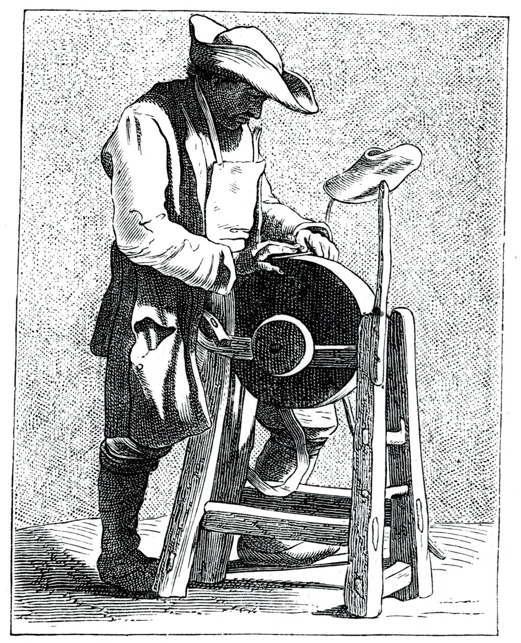 磨刀机（Knife Grinder），1737-1742年。 作者 布查登