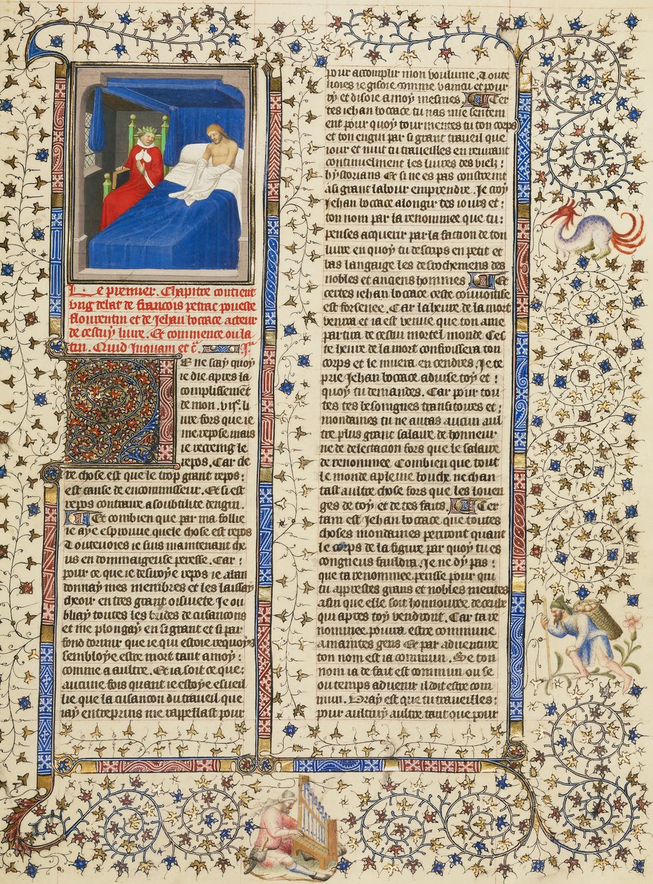 Laurel-Crowned Petrarch的Boccaccios愿景 作者 布考大师