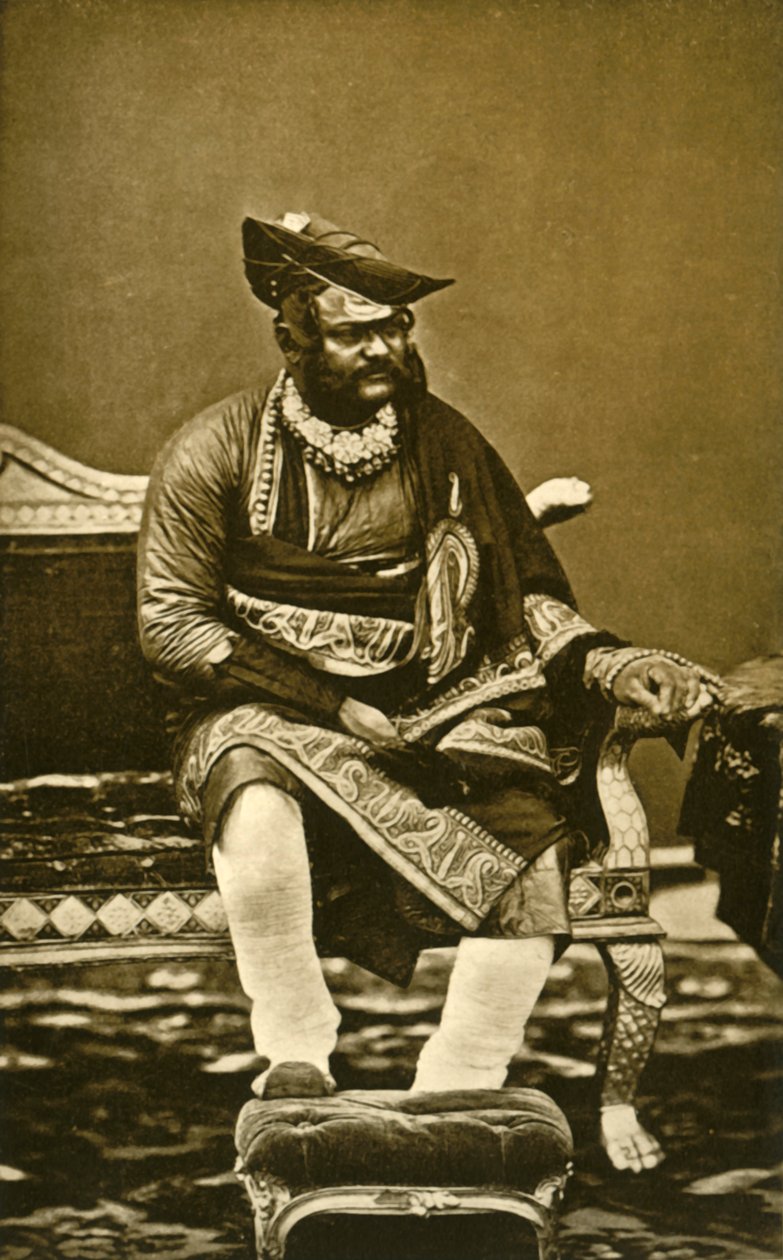 日内瓦州瓦希里尔（Gwalior）GCB的大君信德（Maharajah Sindhia），GCSI，c1870年，1901年。 作者 伯恩与牧羊人