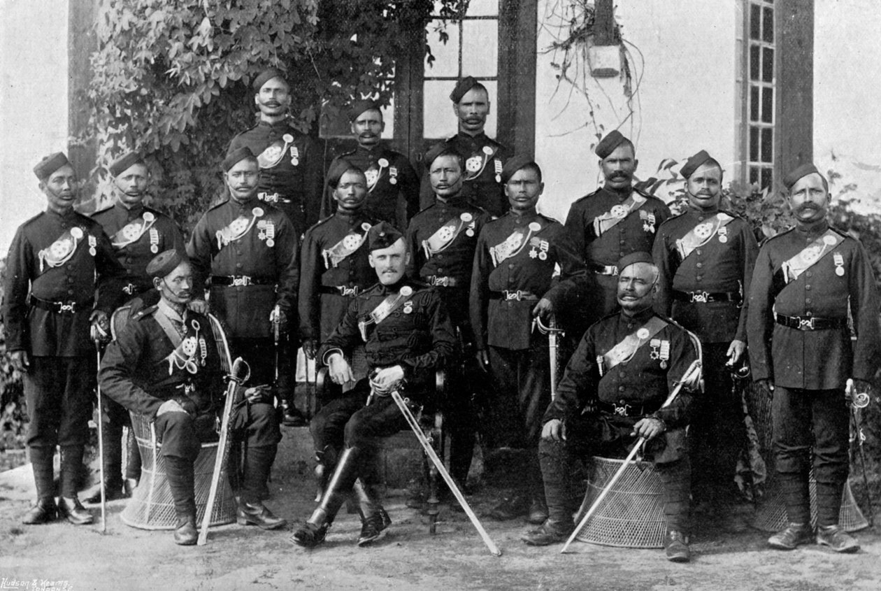 1896年，第44廓尔喀人印度陆军军官 作者 伯恩与牧羊人