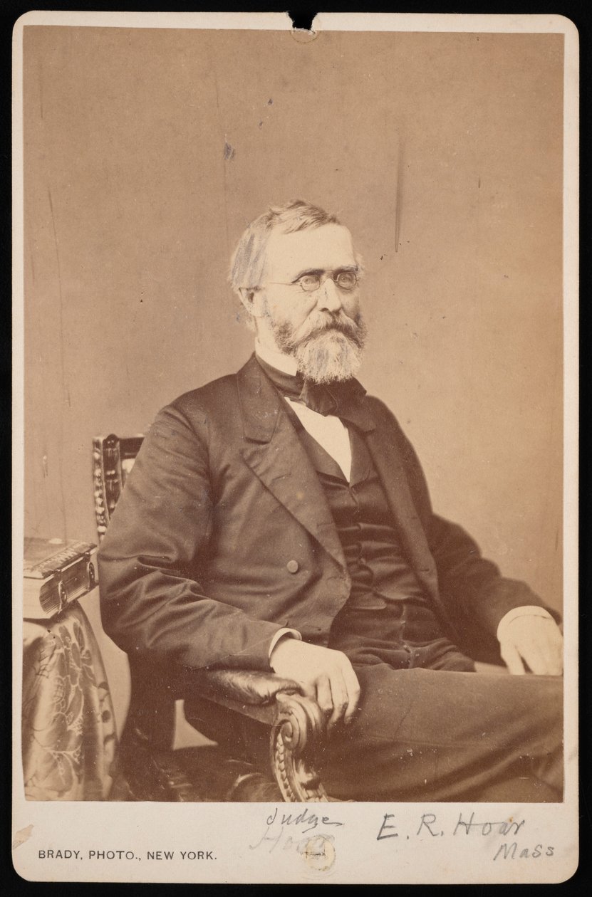 Ebenezer Rockwood Hoar 1816-1895年的肖像，1895年之前。 作者 布雷迪的国家摄影肖像画廊