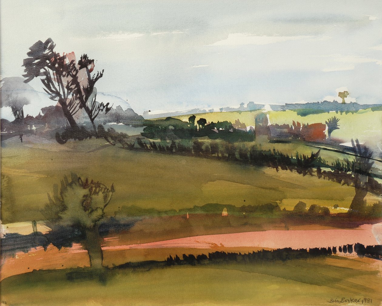 The Farm Road，1981（wc on paper） 作者 布伦达·布林·布克