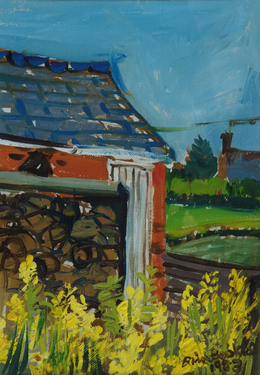 白菜花在花园里，1983年 作者 布伦达·布林·布克