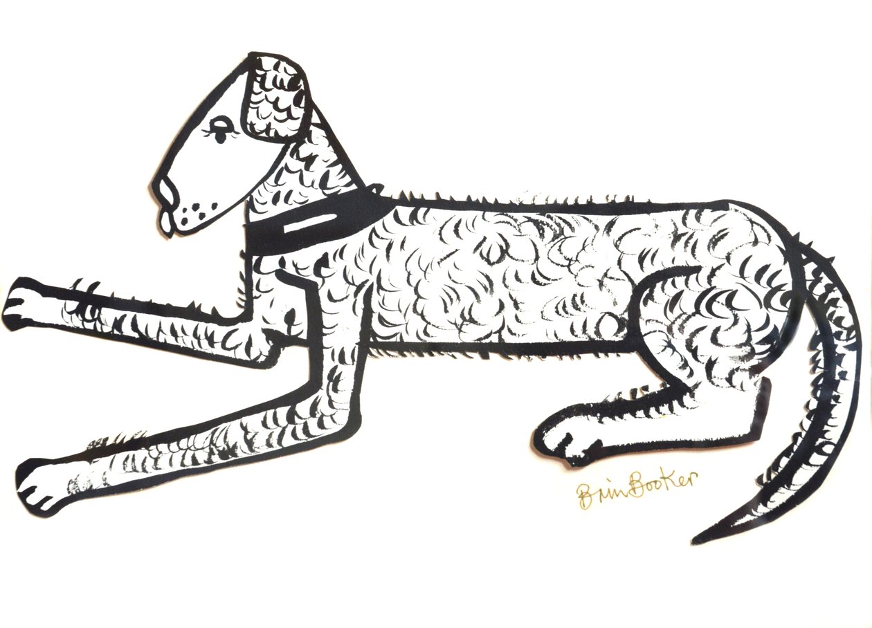 猎犬（纸和笔墨） 作者 布伦达·布林·布克