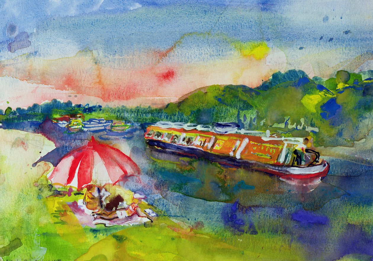 Summer River，1989（wc on paper） 作者 布伦达·布林·布克