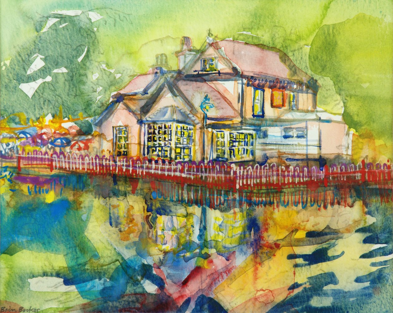 Waterside Tavern（wc在纸上） 作者 布伦达·布林·布克