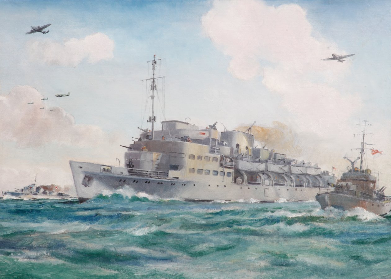1942年4月19日，HMS普林斯·阿尔伯特携带第4突击队前往迪耶普 作者 布莱恩·约瑟夫·穆伦