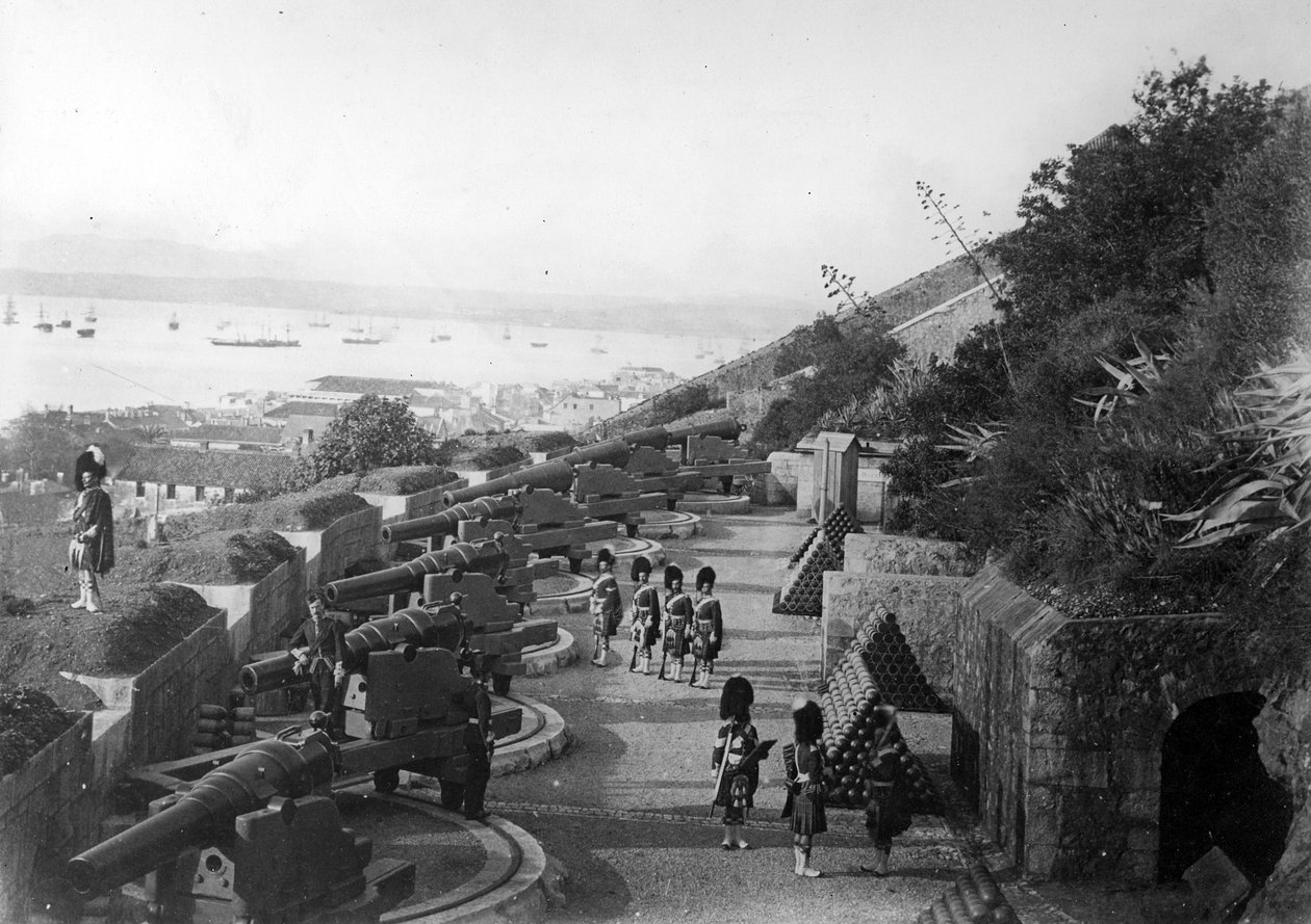 Gardiners Battery，直布罗陀，c.1868 作者 英国摄影师