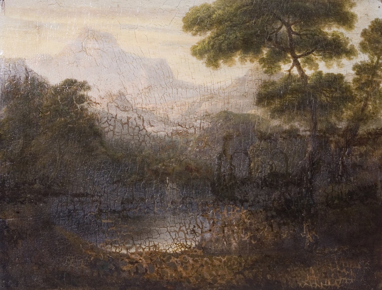 山地景观，1788 作者 英国学校