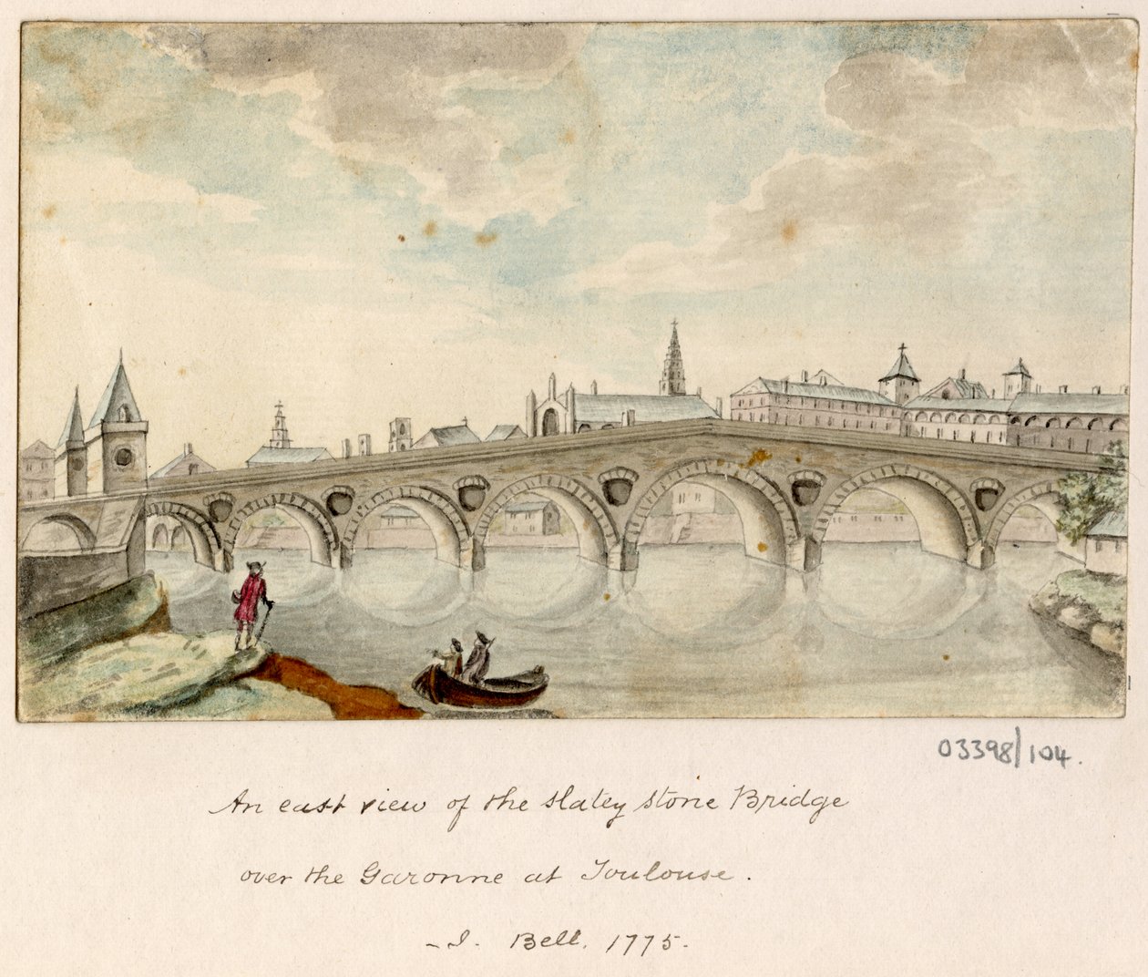 一系列素描，1772-1778 年英国、欧洲大陆和美洲的风景（水彩画） 作者 英国学校
