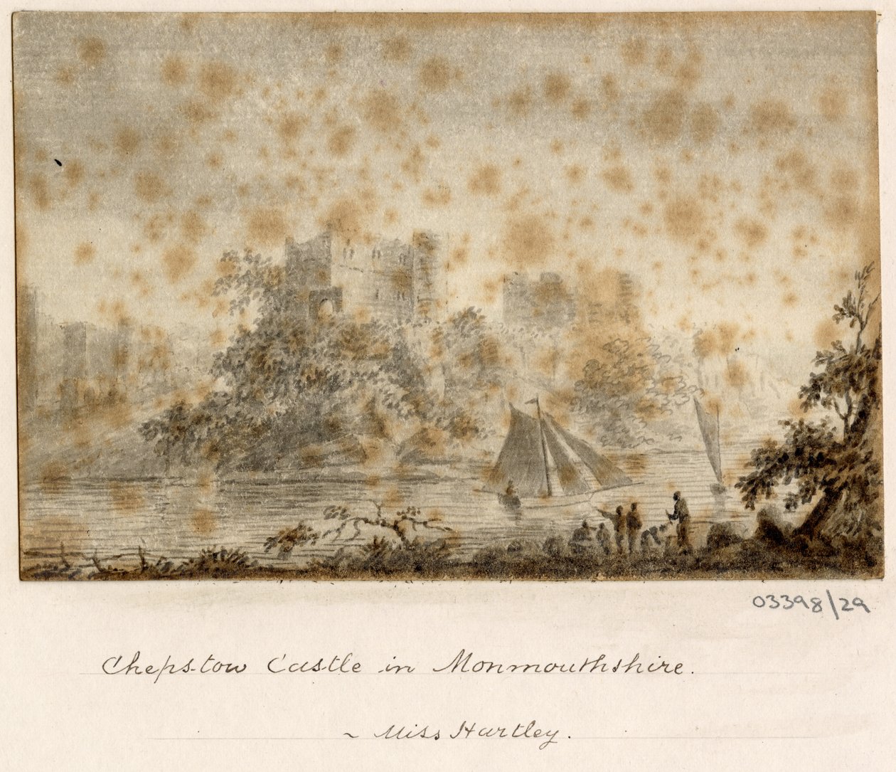 一系列素描，1772-1778 年英国、欧洲大陆和美洲的风景（水彩画） 作者 英国学校