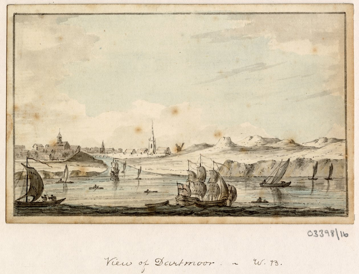 一系列素描，1772-1778 年英国、欧洲大陆和美洲的风景（水彩画） 作者 英国学校