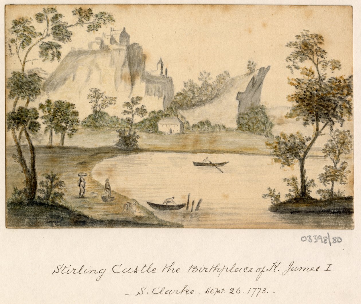 一系列素描，1772-1778 年英国、欧洲大陆和美洲的风景（水彩画） 作者 英国学校