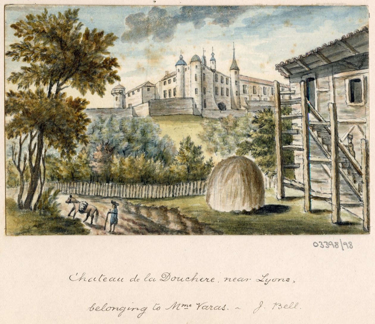一系列素描，1772-1778 年英国、欧洲大陆和美洲的风景（水彩画） 作者 英国学校