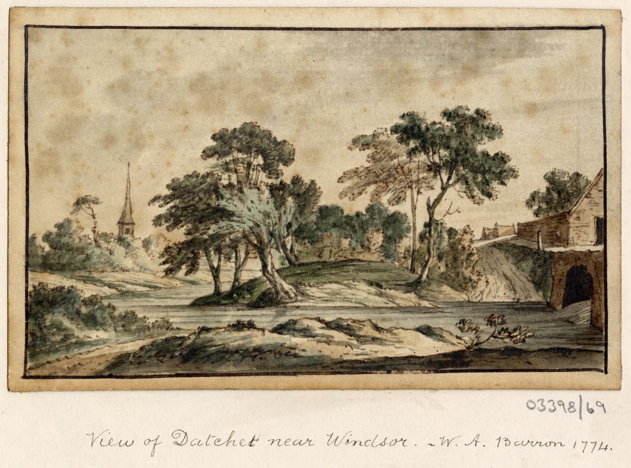 一系列素描，1772-1778 年英国、欧洲大陆和美洲的风景（水彩画） 作者 英国学校