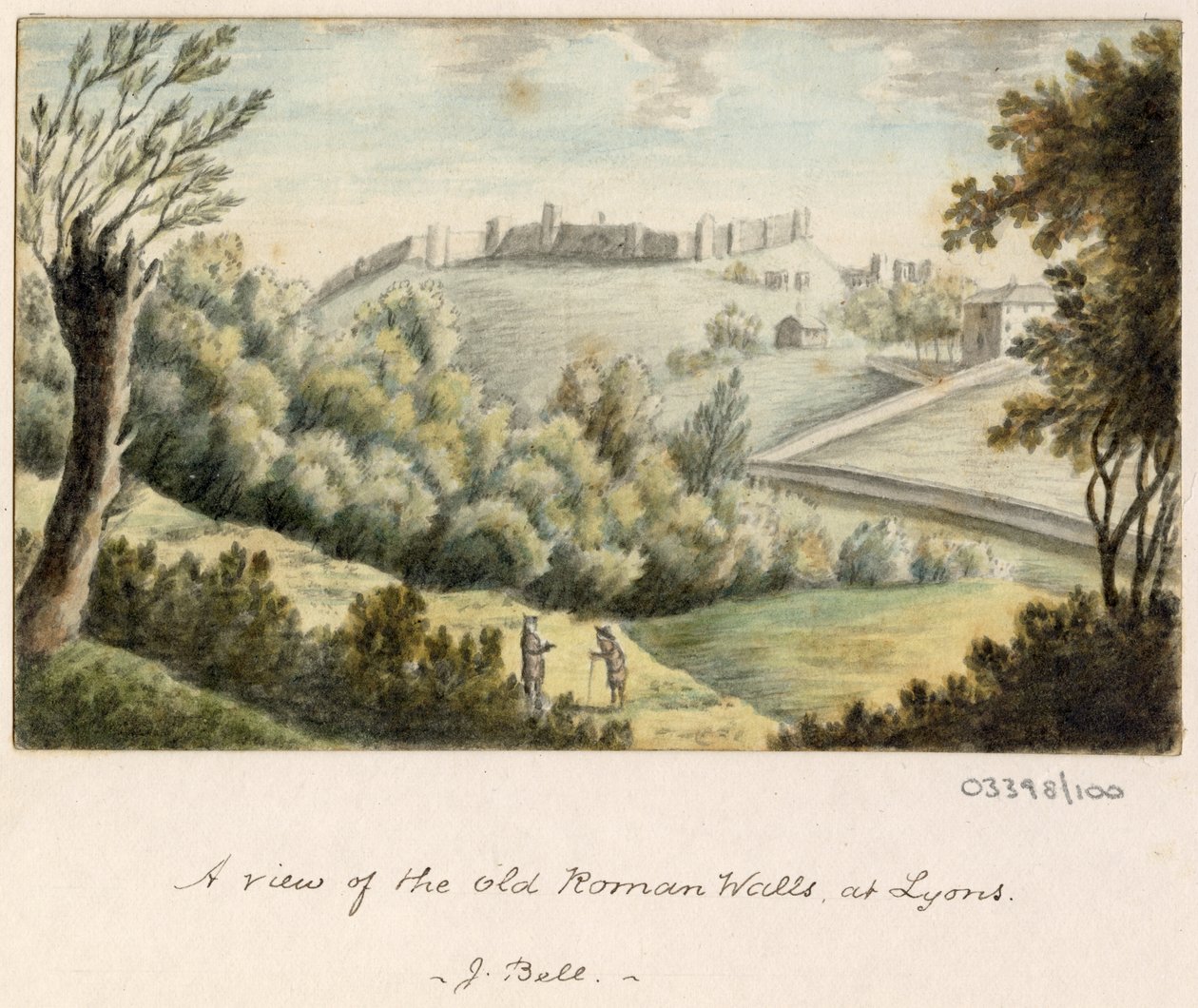 一系列素描，1772-1778 年英国、欧洲大陆和美洲的风景（水彩画） 作者 英国学校